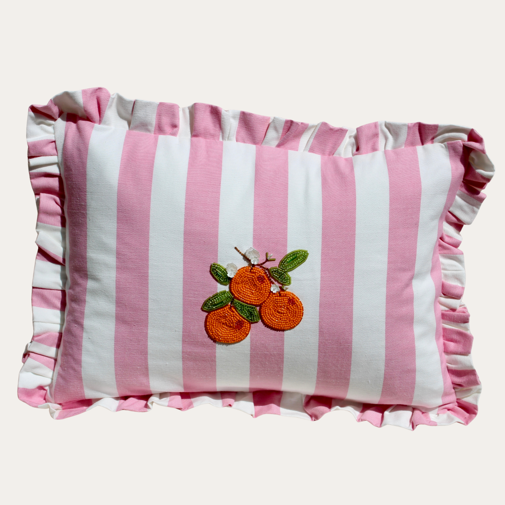 Orange Orchid Scatter Cushion