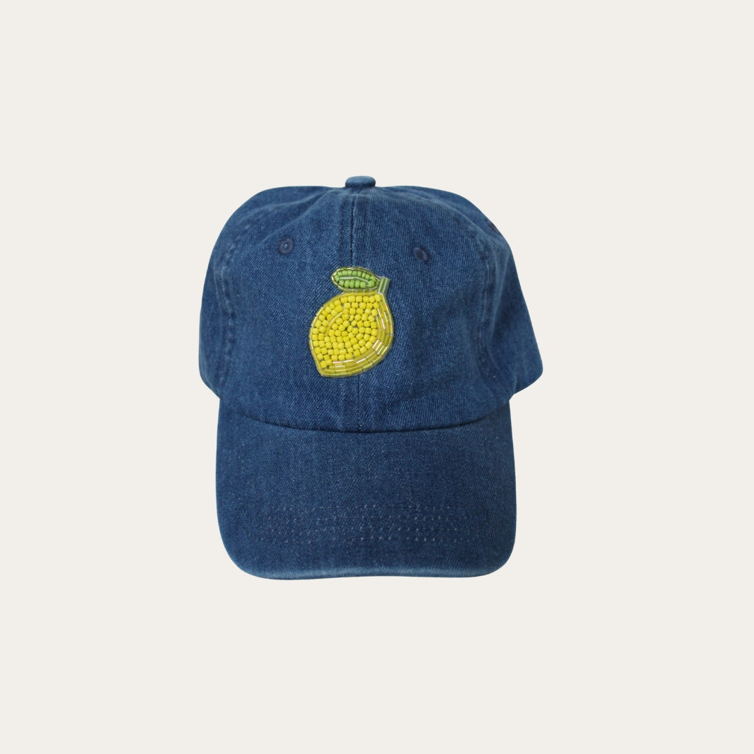 Beaded Hat - Lemon