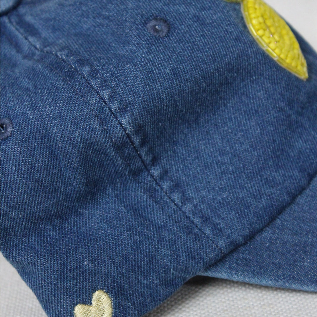 Beaded Hat - Lemon