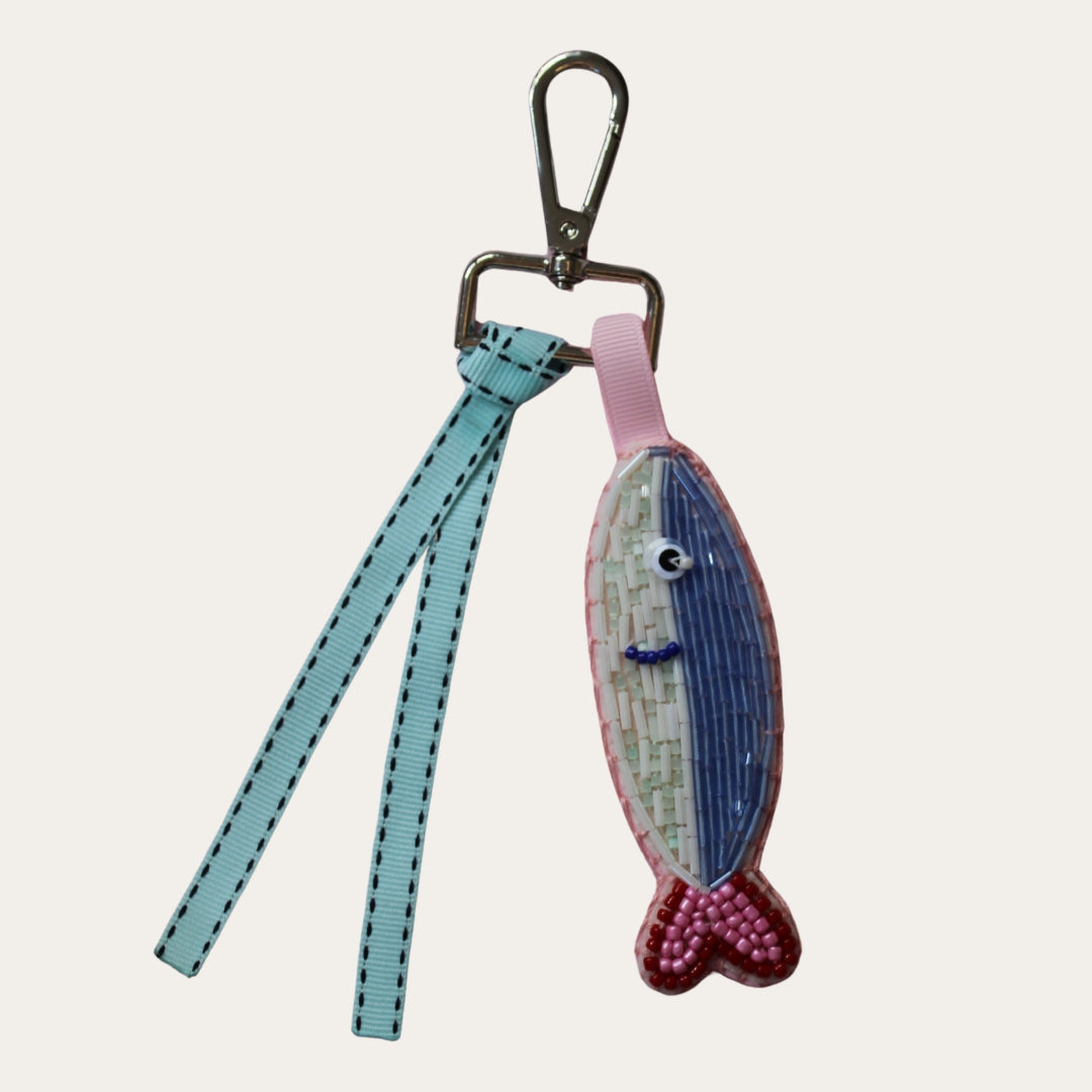 Blue Sardine Bag Charm