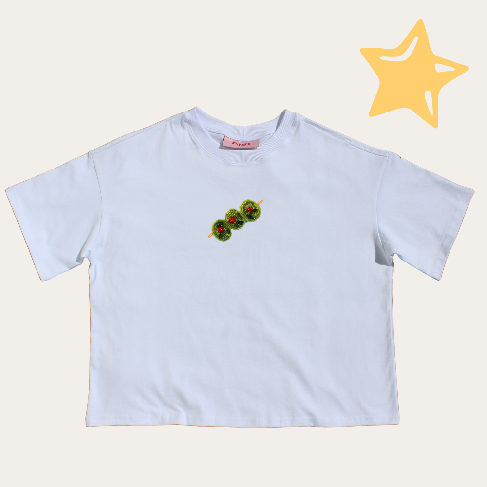 Beaded Olives Boxy Tee
