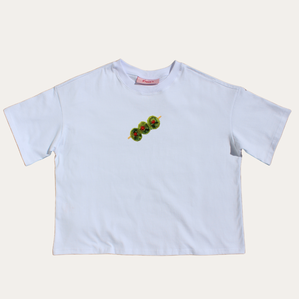 Beaded Olives Boxy Tee
